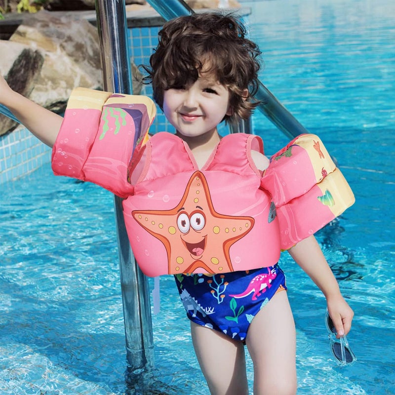 DOOHALO Kids Swim Floats for 28-70 Pounds Kid Arm Shoulder Float Vest Fit for 2-8 Years Older Boys Girls Toddler Baby Children - Image 4